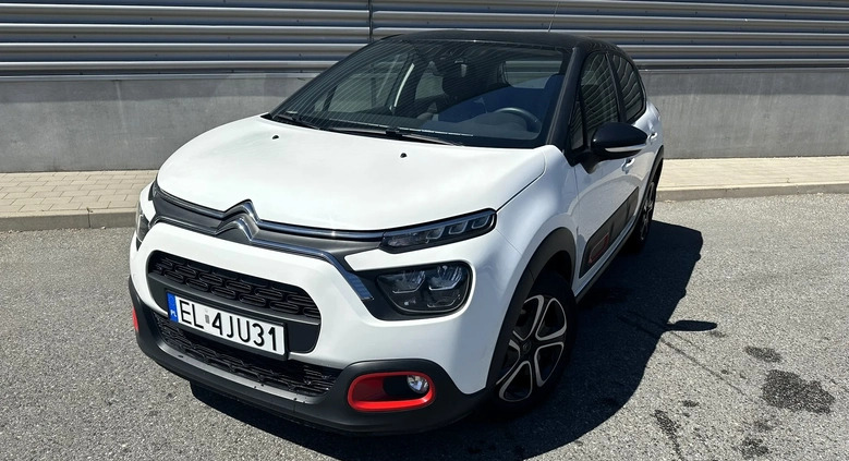 Citroen C3 cena 44900 przebieg: 105000, rok produkcji 2021 z Łódź małe 172